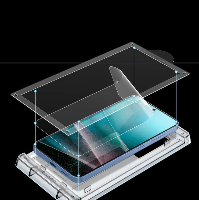 Spigen ELITE SHIELD EZ FIT Hybrid Glass for Samsung Galaxy S25 - Transparent