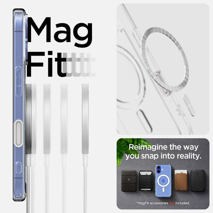 Spigen Ultra Hybrid "T" MagSafe iPhone 16 Case - White