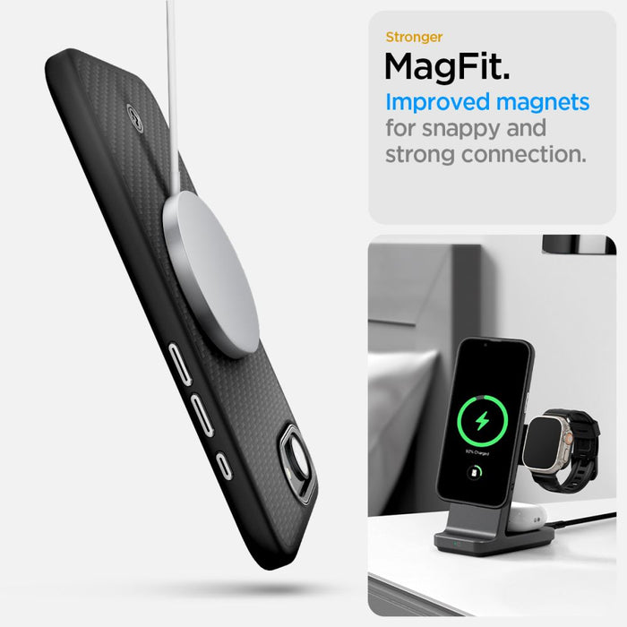Spigen Enzo Aramid MagSafe Case for iPhone 16e / 17e - Black