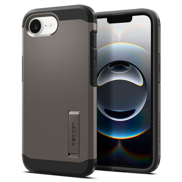 Spigen Tough Armor Case with MagSafe for iPhone 16e / 17e with Stand - Gray