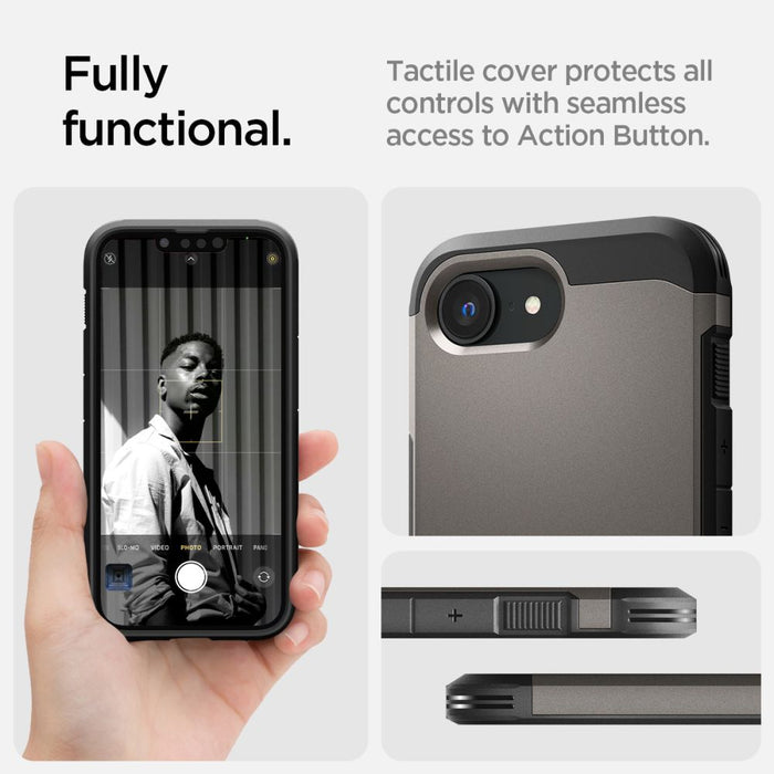 Spigen Tough Armor Case with MagSafe for iPhone 16e / 17e with Stand - Gray