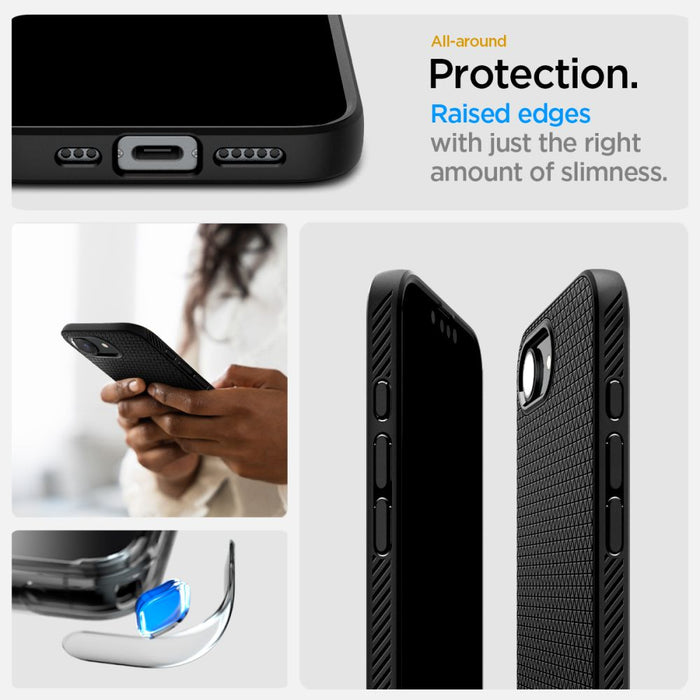 Spigen Liquid Air Case for iPhone 16e / 17e - Matte Black