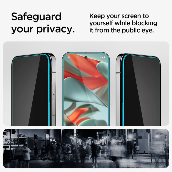 Spigen Glas.TR "Ez Fit" Privacy 2-pack Privacy Glass for Google Pixel 9 Pro XL