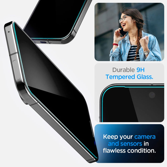 Spigen Glas.TR "Ez Fit" Privacy 2-pack Privacy Glass for Google Pixel 9 Pro XL