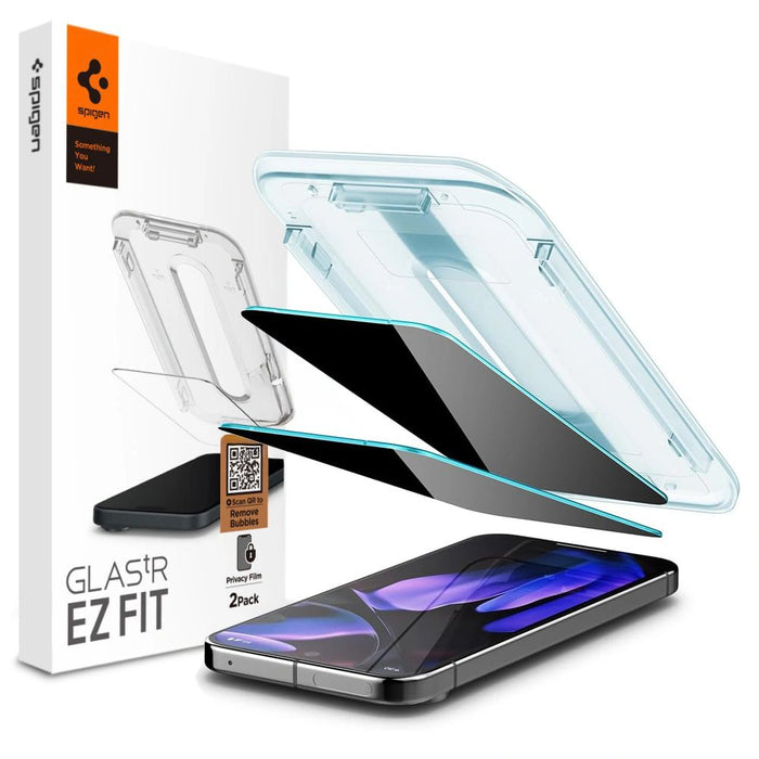 Spigen Glas.TR "Ez Fit" Privacy 2-pack Privacy Glass for Google Pixel 9 Pro XL