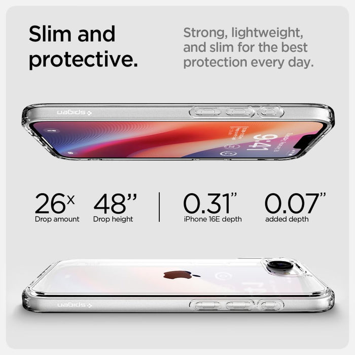 Spigen Ultra Hybrid Case for iPhone 16e / 17e - Transparent