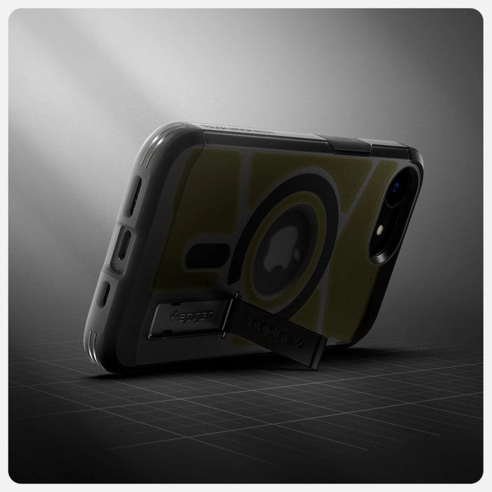 Spigen Tough Armor MagSafe iPhone 16e Case - Clear Gray
