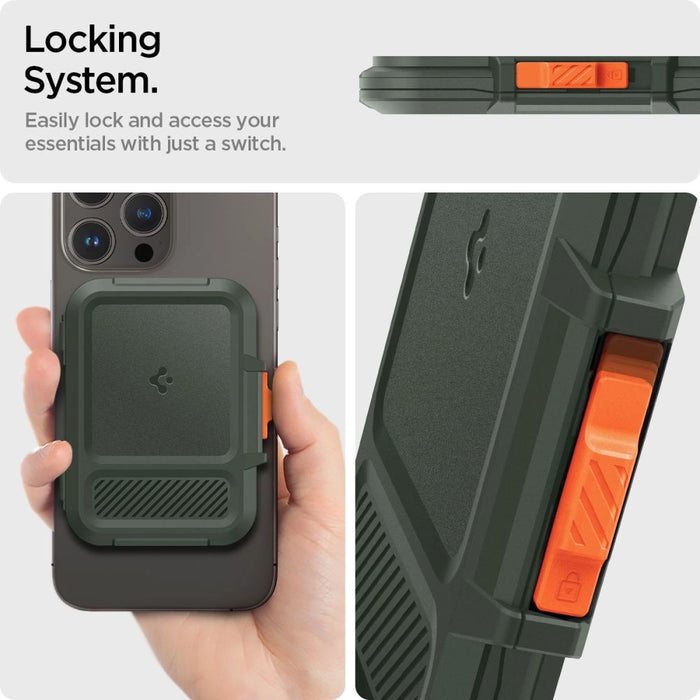 Spigen Lock Fit MagSafe Card Case - Green