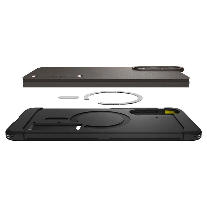 Spigen Tough Armor MagSafe Case for Samsung Galaxy S25 Edge - Gray/Black