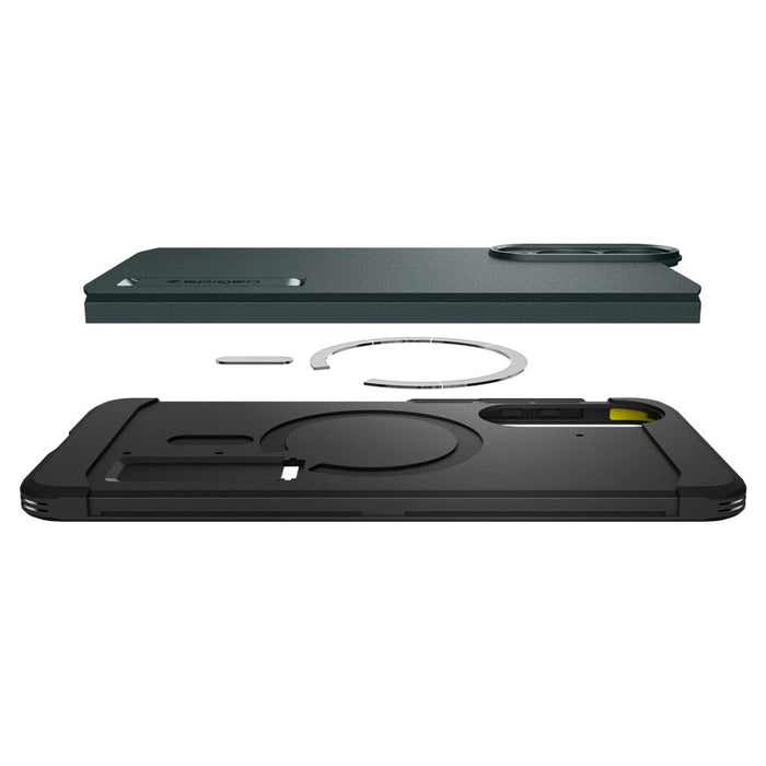 Spigen Tough Armor MagSafe Case for Samsung Galaxy S25 Edge - Green/Black