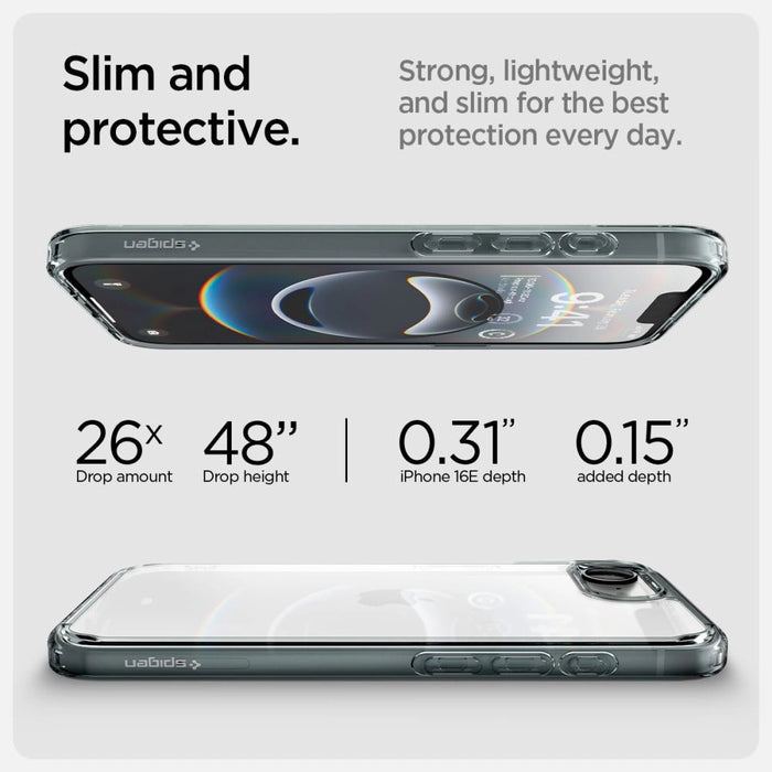 Spigen Ultra Hybrid Case for iPhone 16e - Gray