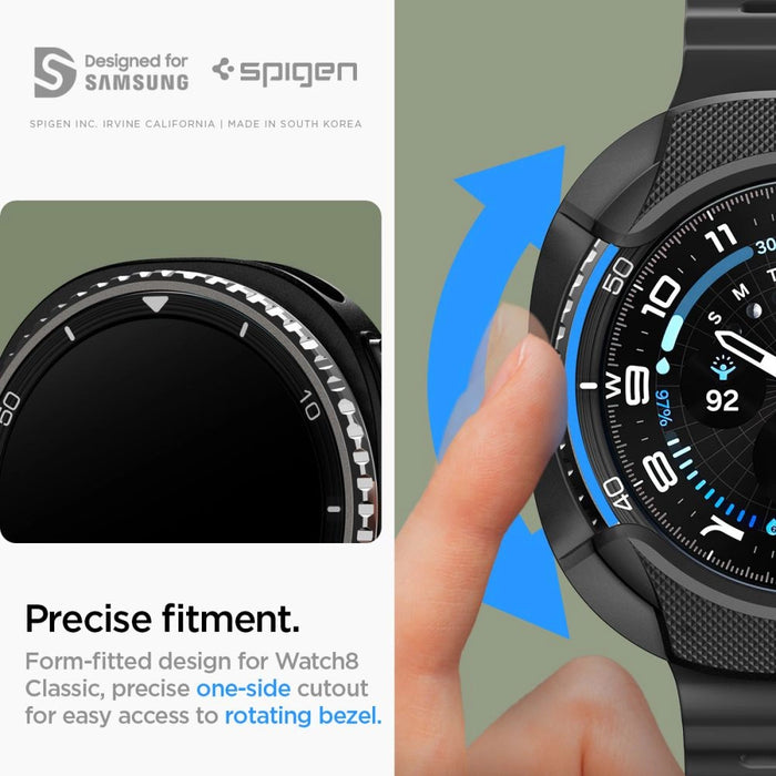 Spigen Liquid Air Case for Samsung Galaxy Watch 8 Classic 46mm - Black