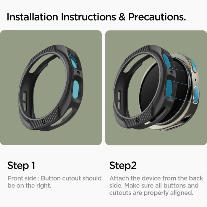 Spigen Liquid Air Case for Samsung Galaxy Watch 8 44mm - Matte Black