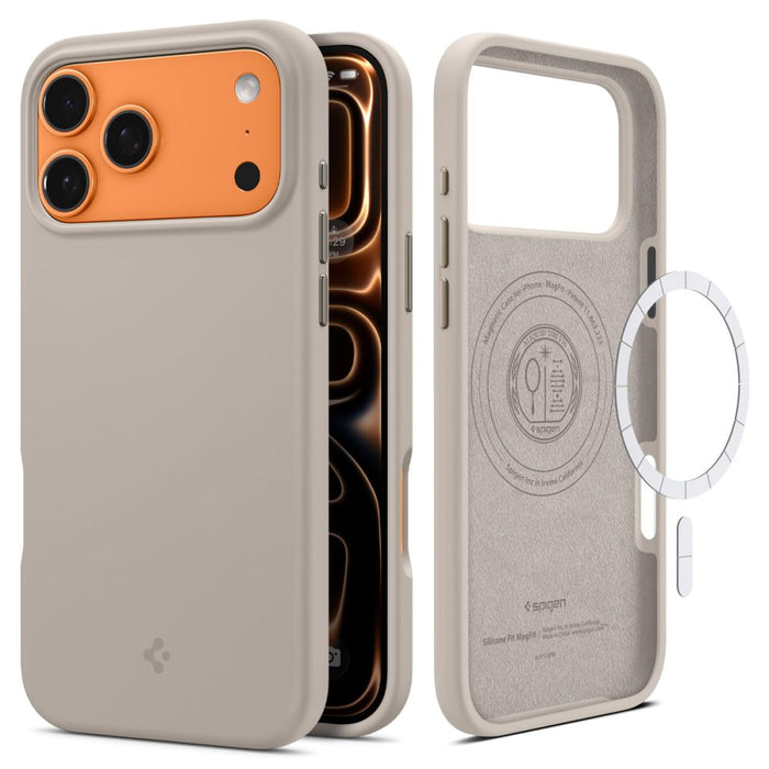 Spigen Silicone Fit MagSafe Case for iPhone 17 Pro Max - Gray