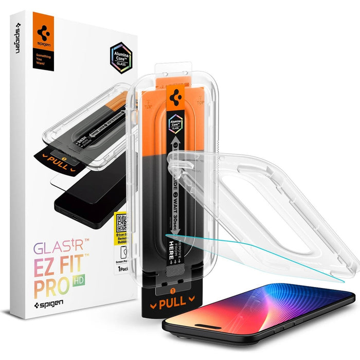 Spigen Glas.TR EZ Fit Pro Tempered Glass for iPhone 16 Pro / 17 / 17 Pro - Transparent