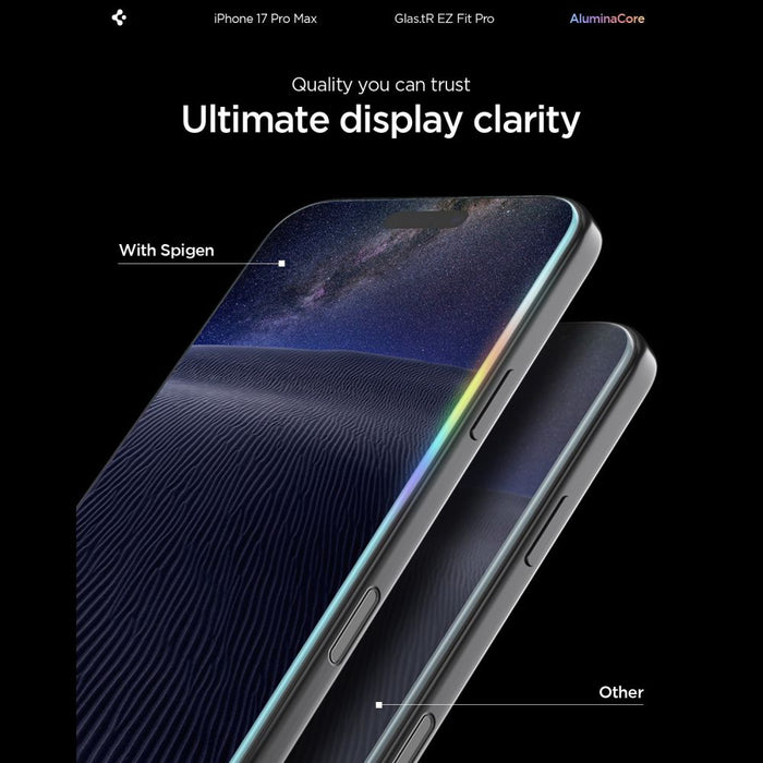 Spigen Glas.TR EZ Fit Pro Tempered Glass for iPhone 16 Pro Max / 17 Pro Max - Transparent