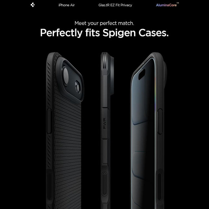 Spigen Glas.TR EZ Fit 2-pack privacy glass for iPhone 17 Air
