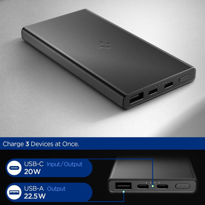 Spigen Essential EA2210 Power Bank 10000 mAh 22.5W - Black