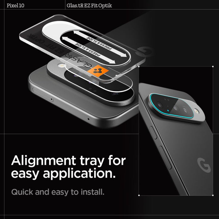 Spigen Optik Glas.tR Camera Protector 2-pack for Google Pixel 10 - Transparent
