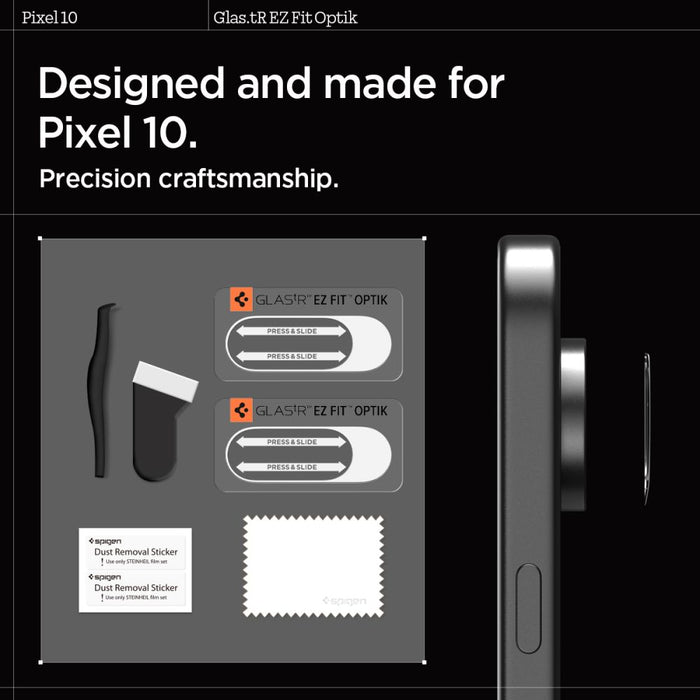 Spigen Optik Glas.tR Camera Protector 2-pack for Google Pixel 10 - Transparent
