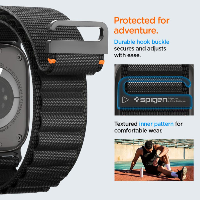Strap Spigen WBF1 Strap for Apple Watch 44 / 45 / 46 / 49 mm - Black