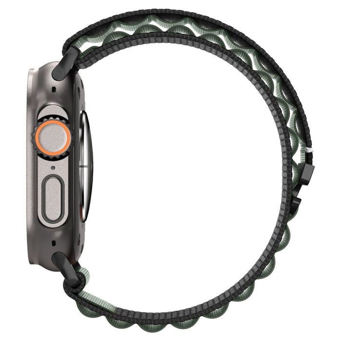 Strap Spigen WBF1 Strap for Apple Watch 44 / 45 / 46 / 49 mm - Black and Green