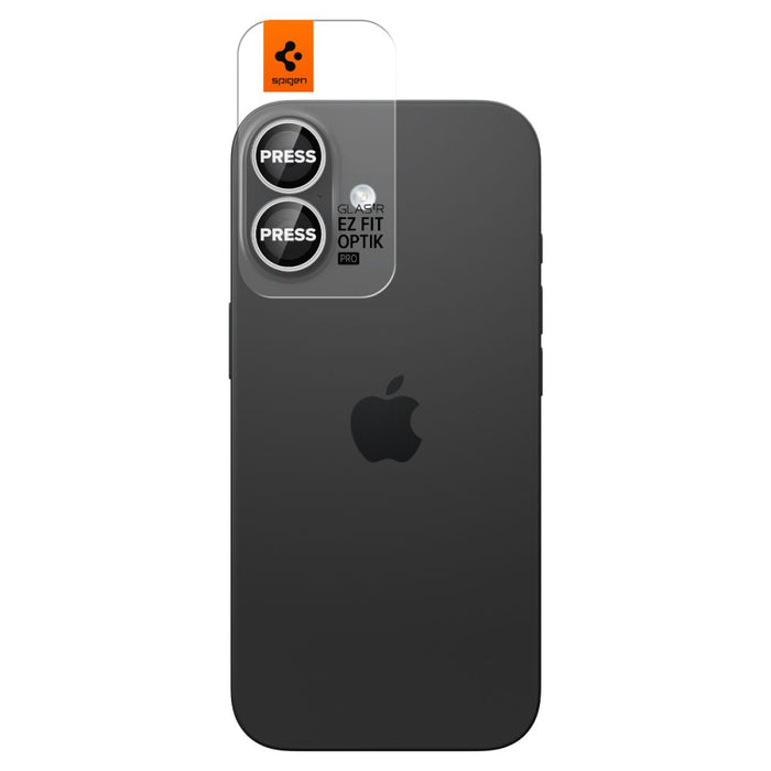 Spigen Optik Pro GLAS.TR ”EZ FIT” Camera Cover 2-pack for iPhone 16 / 16 Plus / 17 - Silver