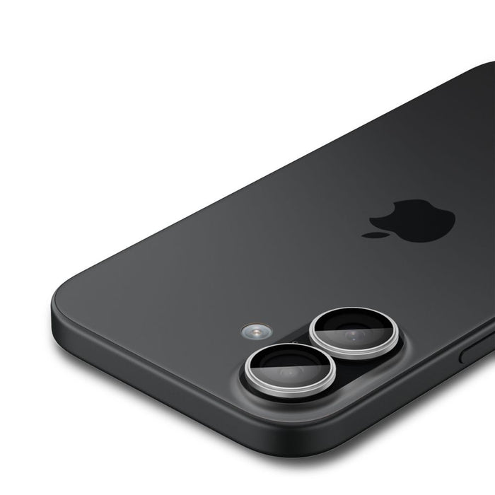 Spigen Optik Pro GLAS.TR ”EZ FIT” Camera Cover 2-pack for iPhone 16 / 16 Plus / 17 - Silver