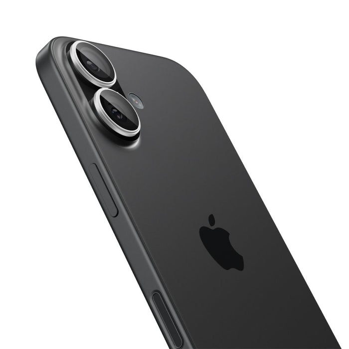 Spigen Optik Pro GLAS.TR ”EZ FIT” Camera Cover 2-pack for iPhone 16 / 16 Plus / 17 - Silver