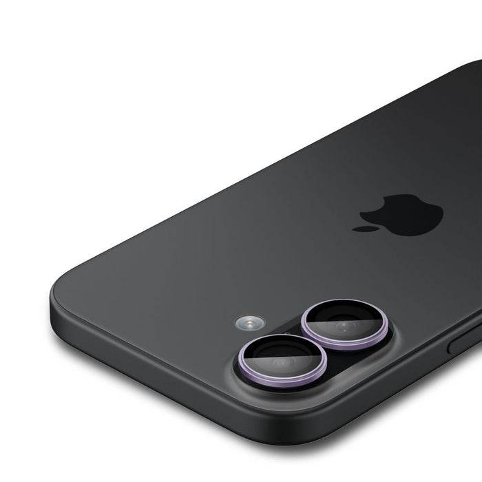 Spigen Optik Pro GLAS.TR ”EZ FIT” Camera Cover 2-pack for iPhone 16 / 16 Plus / 17 - Purple
