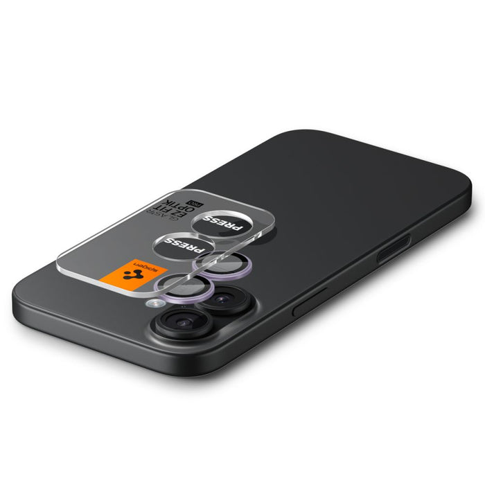 Spigen Optik Pro GLAS.TR ”EZ FIT” Camera Cover 2-pack for iPhone 16 / 16 Plus / 17 - Purple