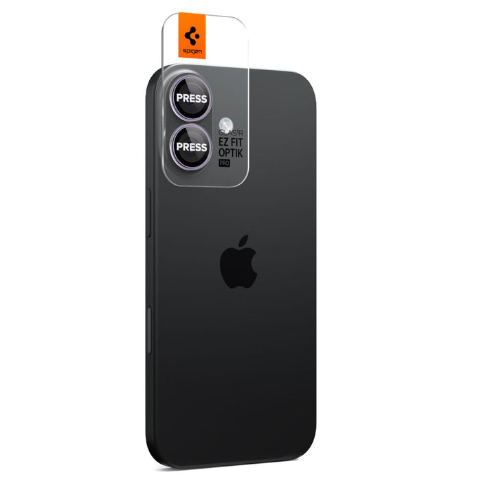 Spigen Optik Pro GLAS.TR ”EZ FIT” Camera Cover 2-pack for iPhone 16 / 16 Plus / 17 - Purple