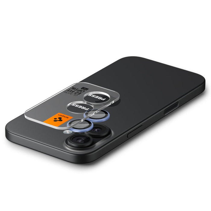 Spigen Optik Pro GLAS.TR ”EZ FIT” Camera Cover 2-pack for iPhone 16 / 16 Plus / 17 - Blue