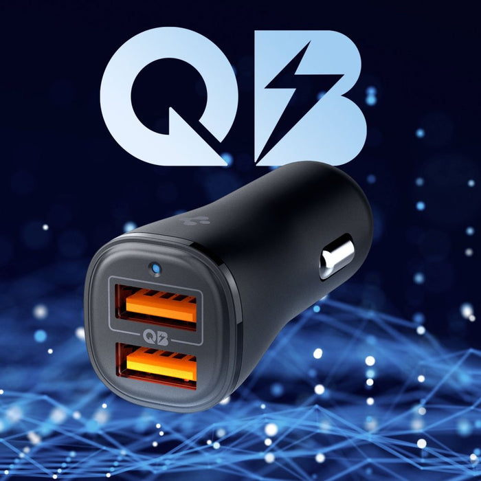 Spigen Essential EV302 30W 2-Port USB-A Car Charger - Black