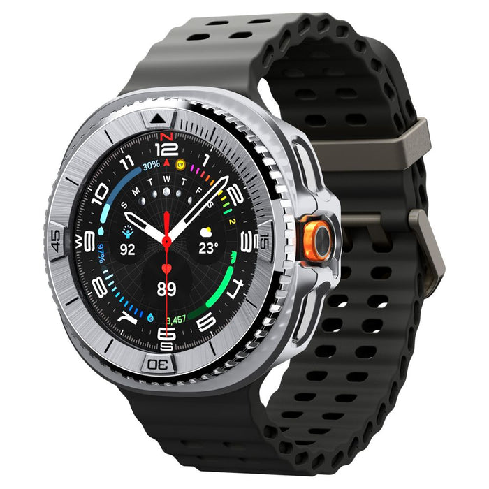 Spigen Bezel Tune Pro Pilot Cover for Samsung Galaxy Watch 8 Classic 46mm - Silver