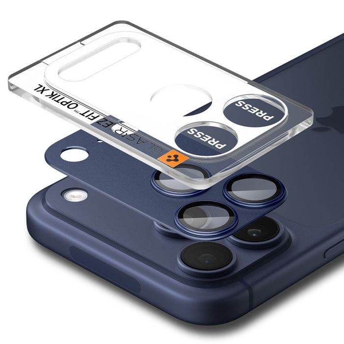 Spigen Optik Pro XL Camera Lens Glass for iPhone 17 Pro - Navy Blue