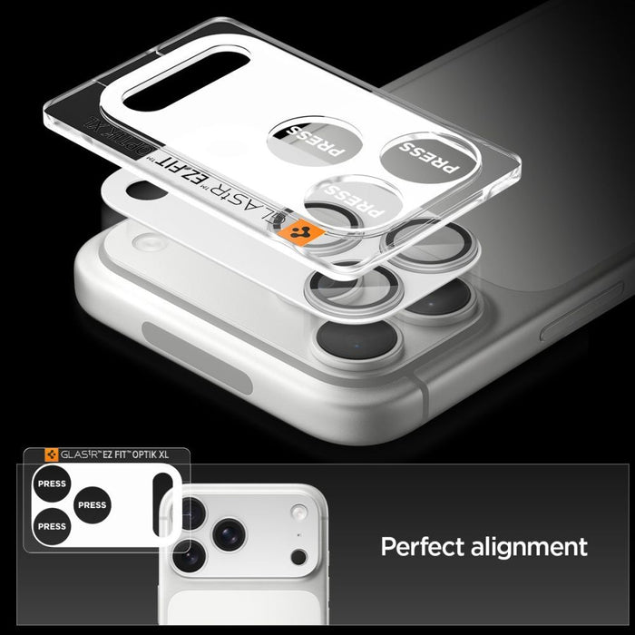 Spigen Optik Pro XL Camera Lens Glass for iPhone 17 Pro Max - Silver