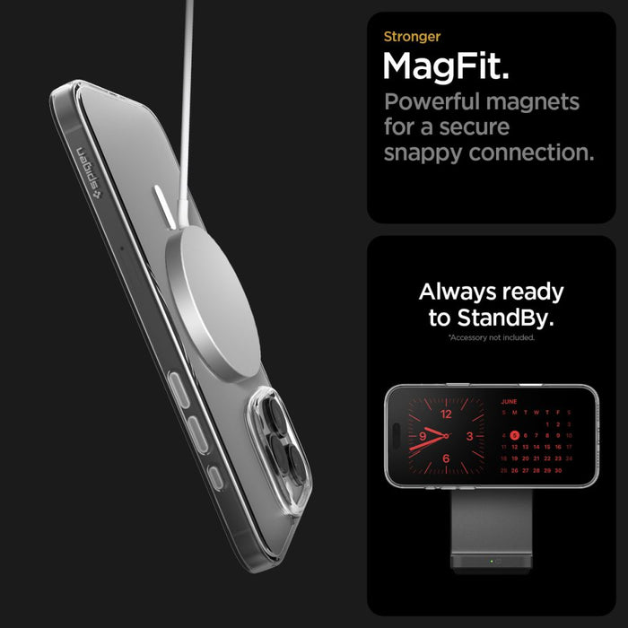 Spigen Thin Fit MagSafe Case for iPhone 16 Pro - Clear and White