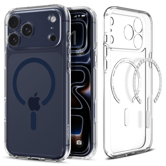 Spigen Ultra Hybrid MagSafe Case for iPhone 17 Pro - Clear Navy Blue