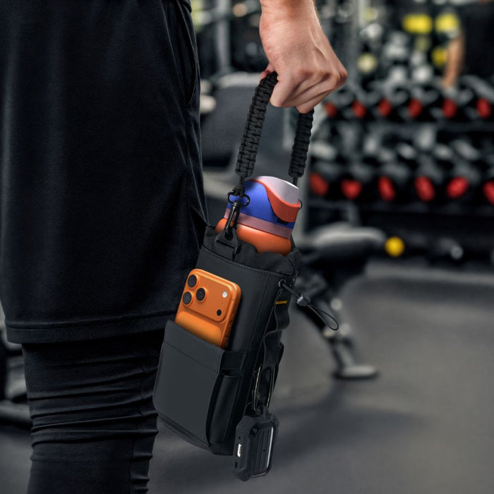Spigen Tumbler Holder Bag Magnetic for Water Bottle, Phone, Keys - Black