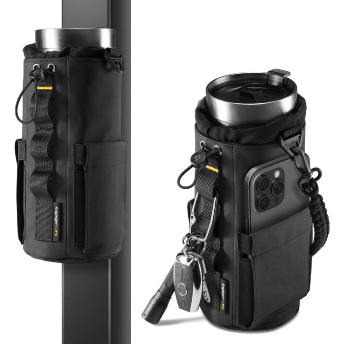 Spigen Tumbler Holder Bag Magnetic for Water Bottle, Phone, Keys - Black