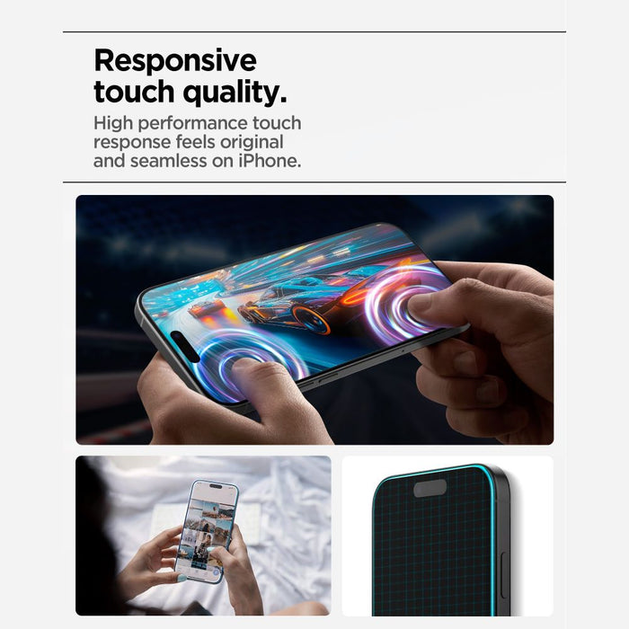 Spigen Glas.tR AlignMaster Slim 3-Pack Tempered Glass for iPhone 17 Pro