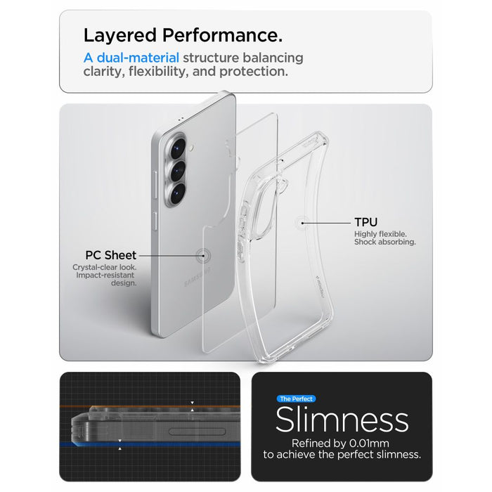 Spigen Ultra Hybrid Case for Samsung Galaxy S26 - Transparent