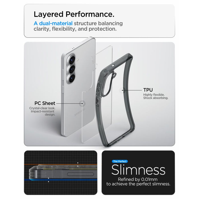 Spigen Ultra Hybrid Case for Samsung Galaxy S26 - Semi-Transparent