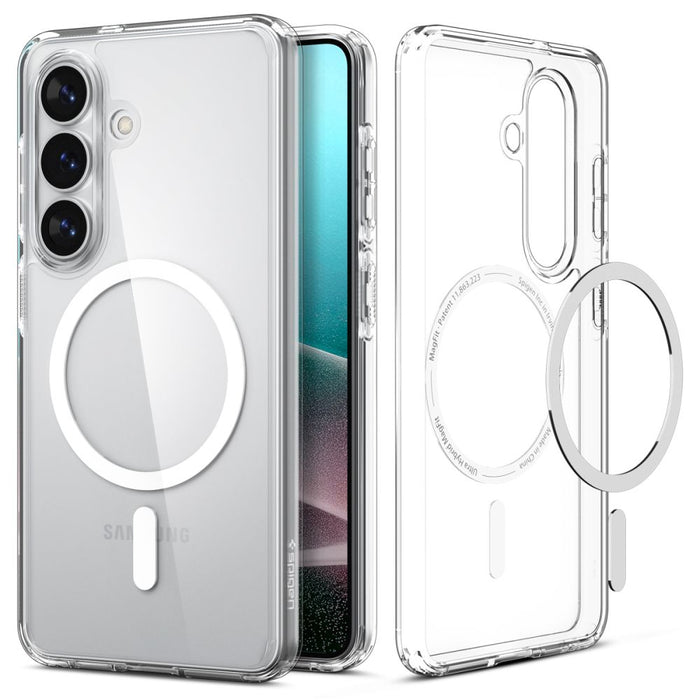 Spigen Ultra Hybrid Mag MagSafe Case for Samsung Galaxy S26 - Clear and White