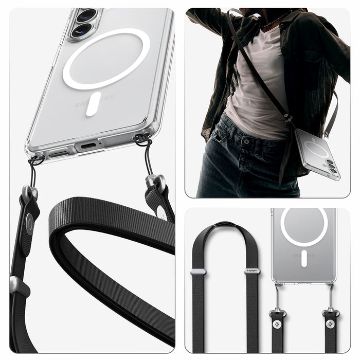 Spigen Ultra Hybrid Mag MagSafe Case for Samsung Galaxy S26 - Clear and White
