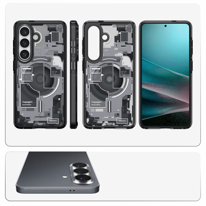 Spigen Ultra Hybrid Mag MagSafe Case for Samsung Galaxy S26 Zero One - Clear Black