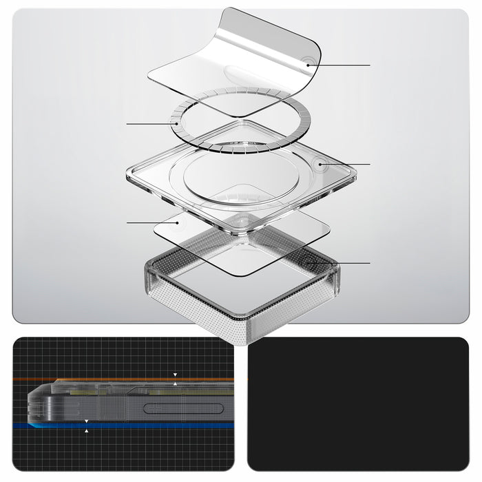 Spigen Ultra Hybrid Mag MagSafe Case for Samsung Galaxy S26 Zero One - Clear and White