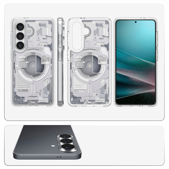 Spigen Ultra Hybrid Mag MagSafe Case for Samsung Galaxy S26 Zero One - Clear and White