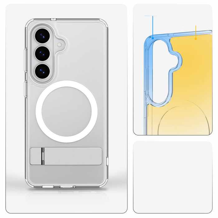 Spigen Ultra Hybrid S Mag MagSafe Case for Samsung Galaxy S26 - Clear and White
